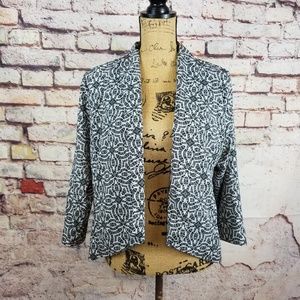 Eyeshadow 3/4 Sleeve Open Front Blazer XL